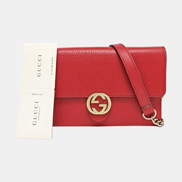 Calfskin Shoulder Bag Red
