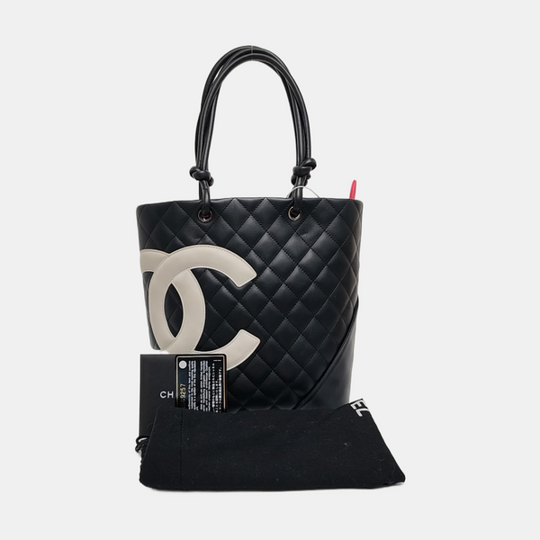 CAMBON Medium Quilted Calfskin Black