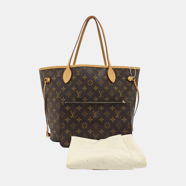 NEVERFULL MM Monogram Coated Canvas Brown