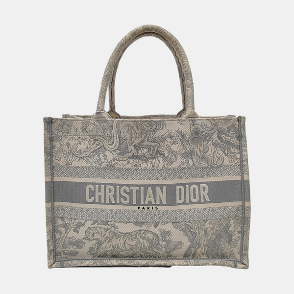 Book Tote Medium Canvas Gray