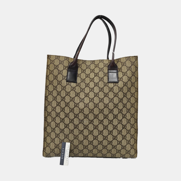 Monogram Coated Canvas Tote Bag Black