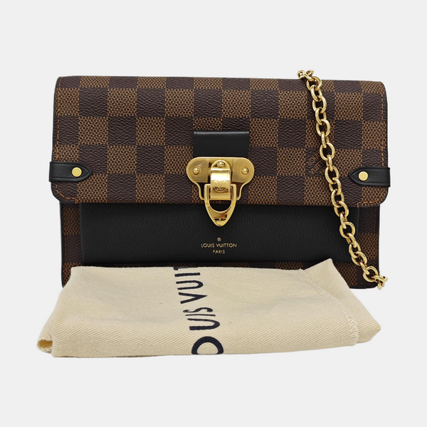 VAVIN Damier Ebene Coated Canvas Brown