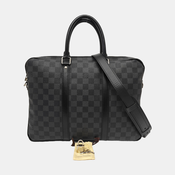 PORTE-DOCUMENTS PM Damier Graphite Coated Canvas Black