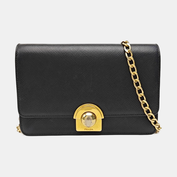 Calfskin Shoulder Bag Black