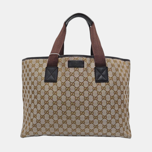 Monogram Canvas Top Handle Bag Brown