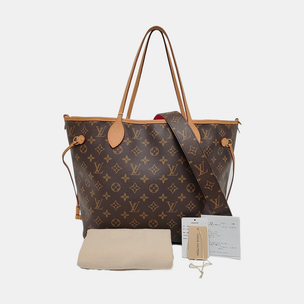 NEVERFULL INSIDE OUT MM Monogram Fabric Red