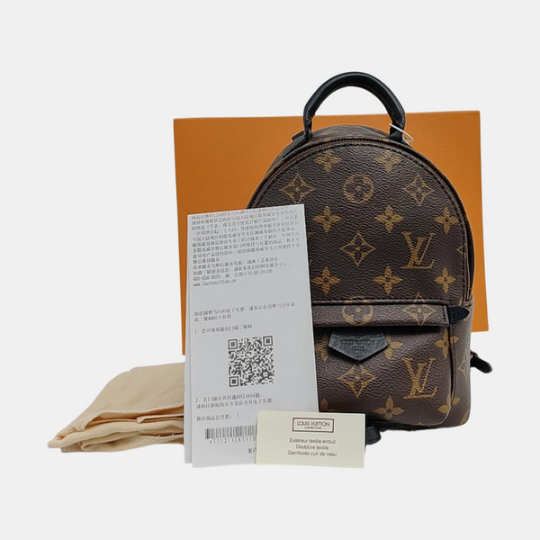PALM SPRINGS Mini Monogram Coated Canvas Brown
