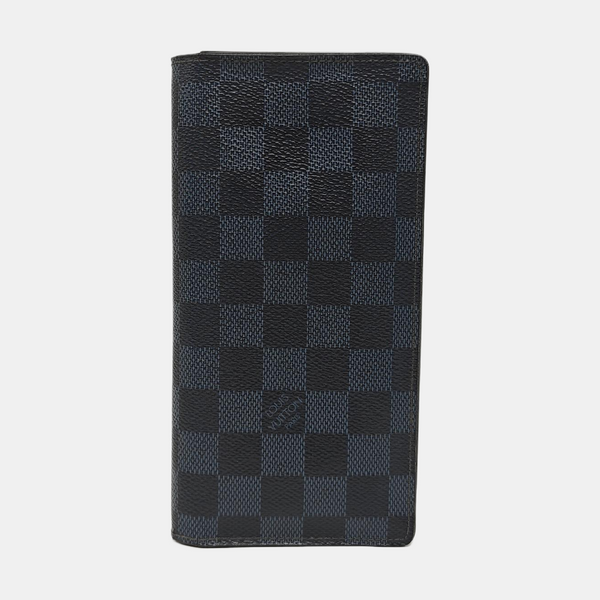 BRAZZA Damier Coated Canvas Blue Wallet
