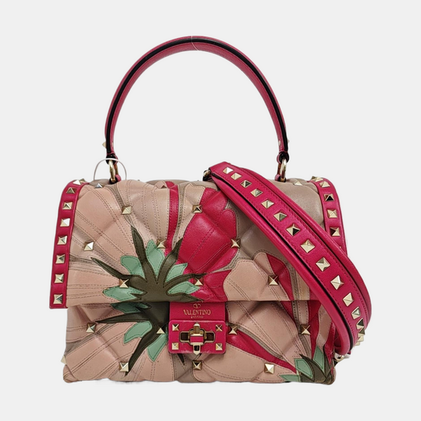 Quilted Calfskin Shoulder Bag Pink