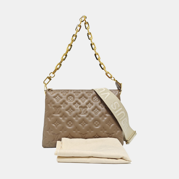 COUSSIN PM Monogram Lambskin Brown