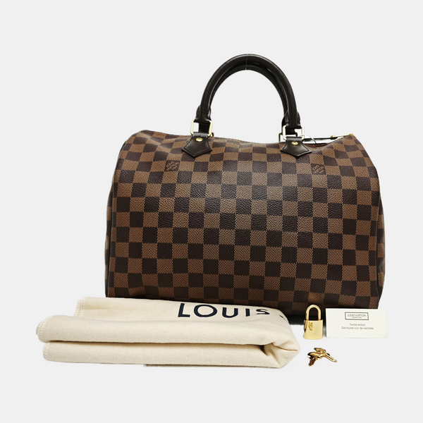 SPEEDY 30 Damier Ebene Coated Canvas Brown