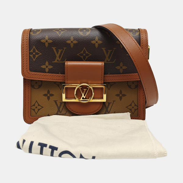DAUPHINE Mini Monogram Coated Canvas Brown