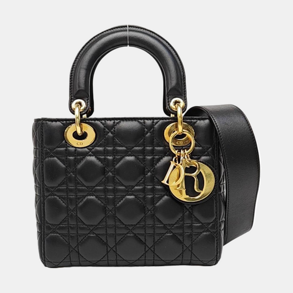 Lady Dior Small Cannage Lambskin Black