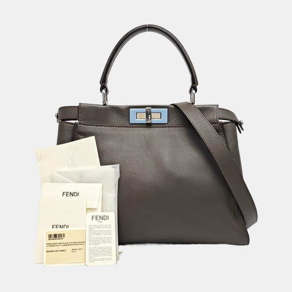 Peekaboo Medium Calfskin Gray