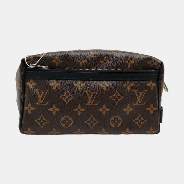 Monogram Coated Canvas Clutch Brown