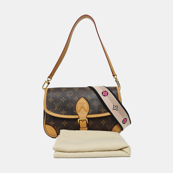 DIANE Monogram Coated Canvas Brown