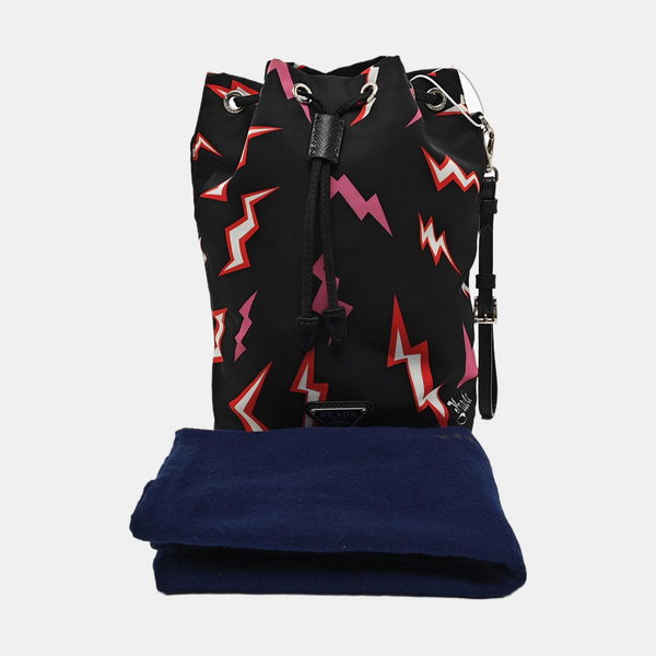Nylon Top Handle Bag Black
