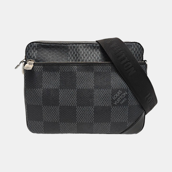 TRIO Damier Graphite Coated Canvas Gray