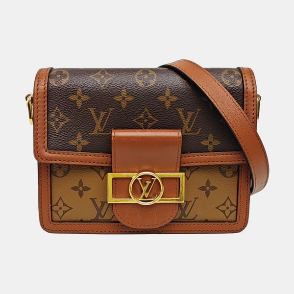 DAUPHINE Mini Monogram Coated Canvas Brown