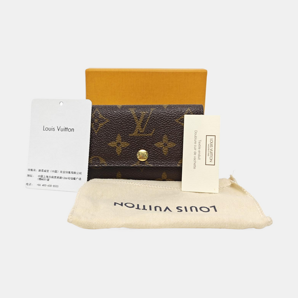 Monogram Coated Canvas Wallet Brown