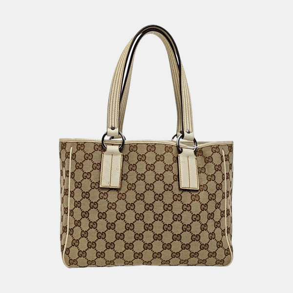 Monogram Canvas Tote Bag Beige