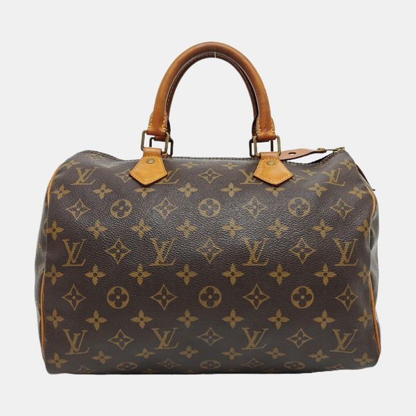 SPEEDY 30 Monogram Coated Canvas Brown