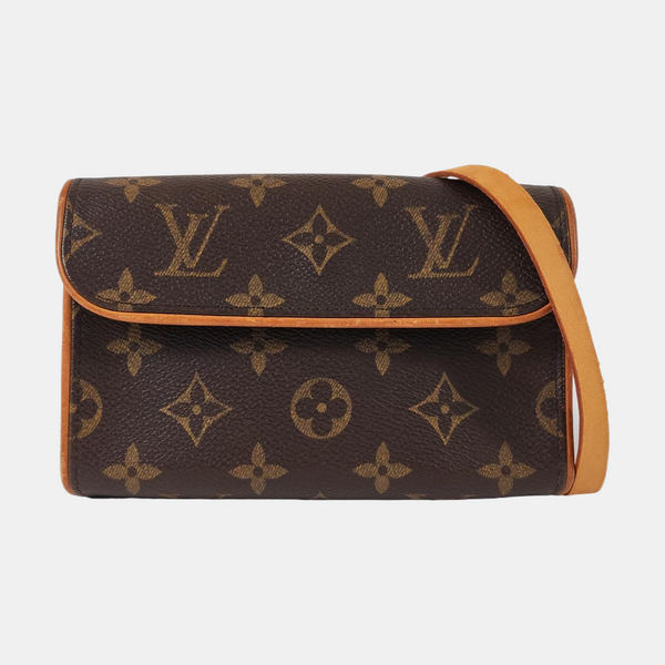 FLORENTINE Monogram Coated Canvas Brown