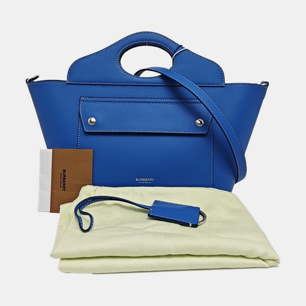 Calfskin Tote Bag Mini Blue