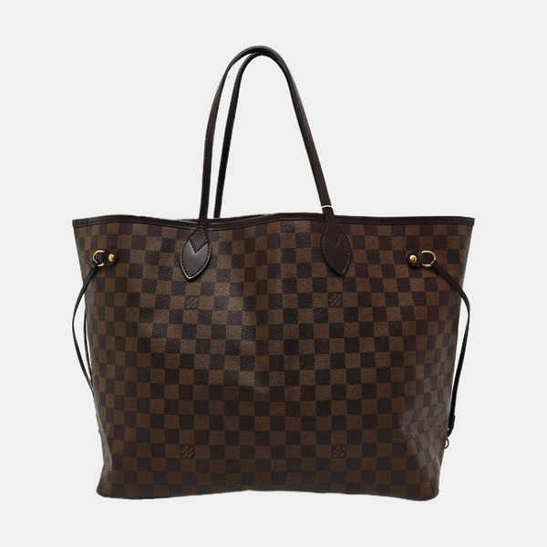 NEVERFULL GM Damier Ebene Coated Canvas Brown