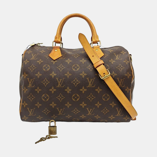 SPEEDY 30 Monogram Coated Canvas Brown