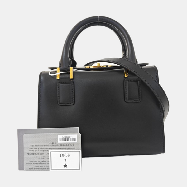 Calfskin Shoulder Bag Small Black