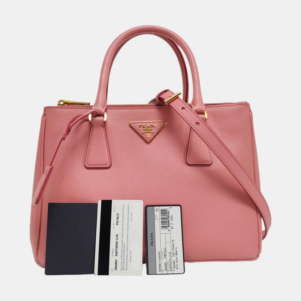 Galleria Small Saffiano Calfskin Pink