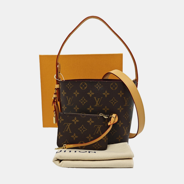 ALL IN BB Monogram Coated Canvas Brown