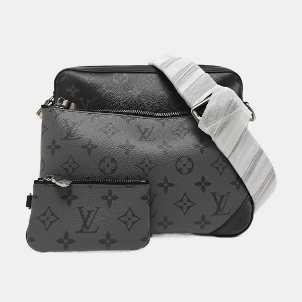 TRIO Monogram Coated Canvas Gray