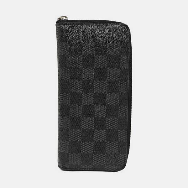 ZIPPY Damier Graphite Coated Canvas Gray Wallet