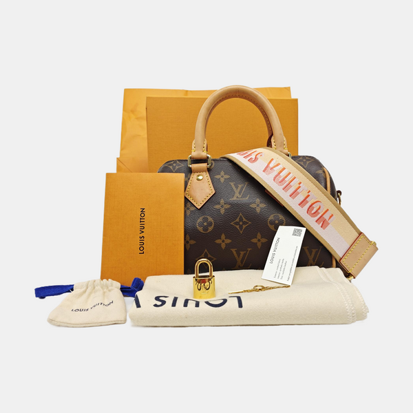SPEEDY 20 Monogram Coated Canvas Brown