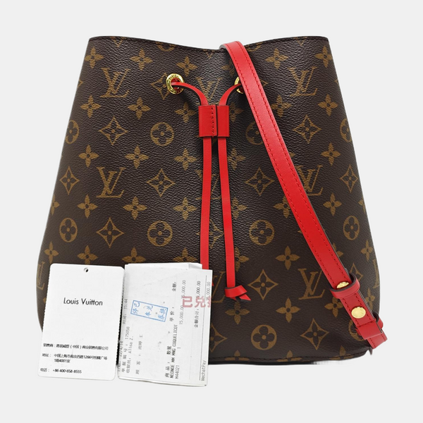 NÉONOÉ MM Monogram Coated Canvas Brown