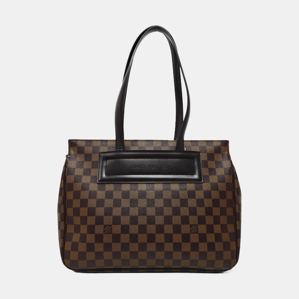 PARIOLI PM Damier Ebene Coated Canvas Brown