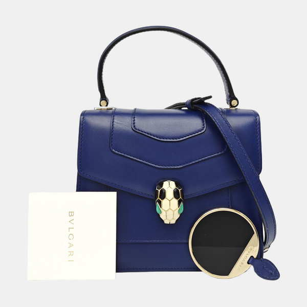 SERPENTI FOREVER Small Calfskin Blue