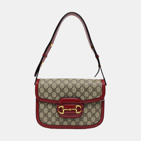 Horsebit 1955 Small Monogram Coated Canvas Beige
