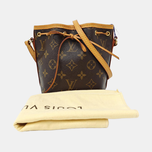 NÉONOÉ Nano Monogram Coated Canvas Brown