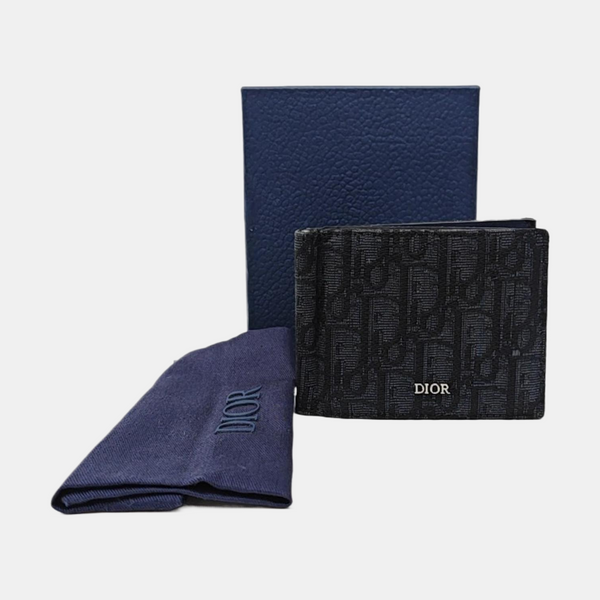 Oblique Canvas Wallet Gray