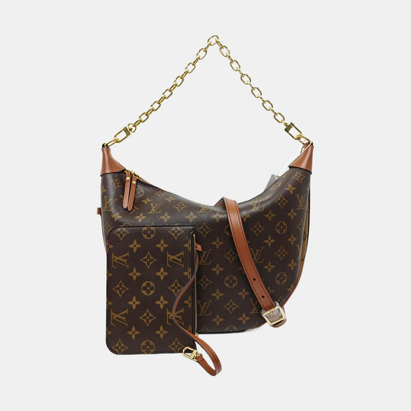 LOOP HOBO Monogram Coated Canvas Brown