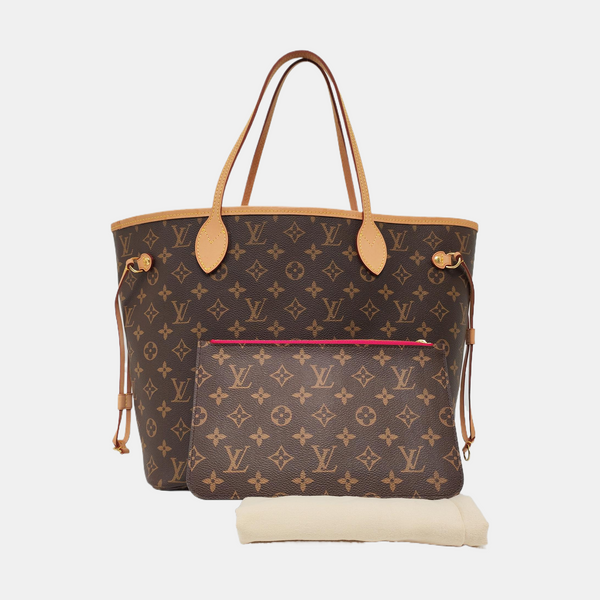 Authenticated pre-owned NEVERFULL MM Monogram Coated Canvas Brown - Tote Bag at Looply