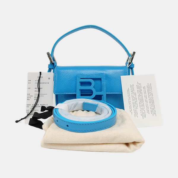 Lambskin Shoulder Bag Mini Blue
