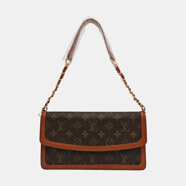 DAME Monogram Coated Canvas Brown