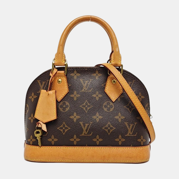 ALMA BB Monogram Coated Canvas Brown