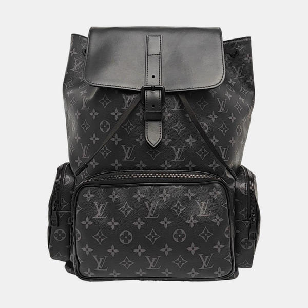 TRIO Monogram Coated Canvas Black