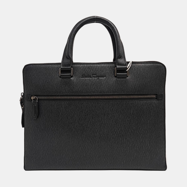 Calfskin Top Handle Bag Black
