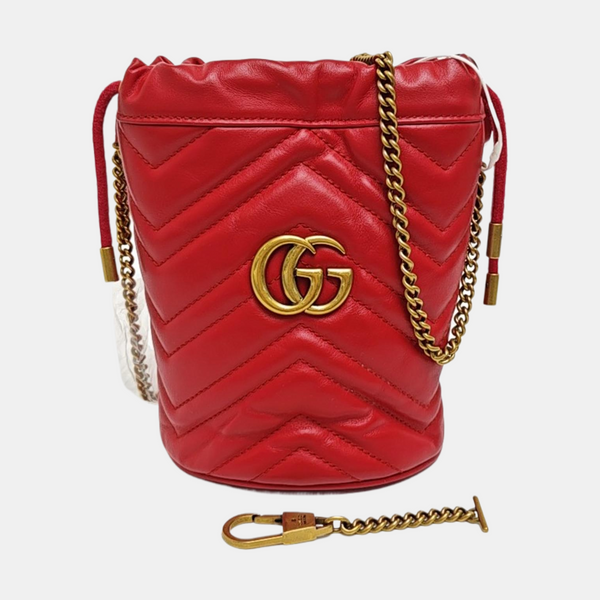 GG Marmont Mini Piel de Becerro Roja